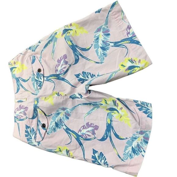 American Eagle Outfitters unisex Pink Floral Print Cotton Blend Shorts Size 26 - Picture 4 of 9